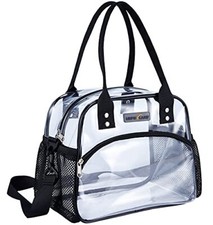 Clear Lunch Bag Lunch Box Clear Tote bag with Removable Bottom Board for Wome...