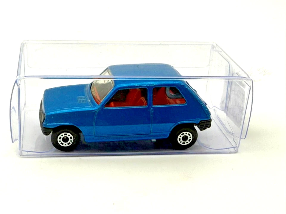 Matchbox No 21 HTF Lesney Renault 5TL Metallic Blue Red Inter w/Matte Black Base - Image 4 of 4