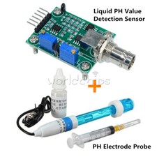 Blue/Black PH Electrode Probe Liquid PH Value Detection Sensor BNC Module