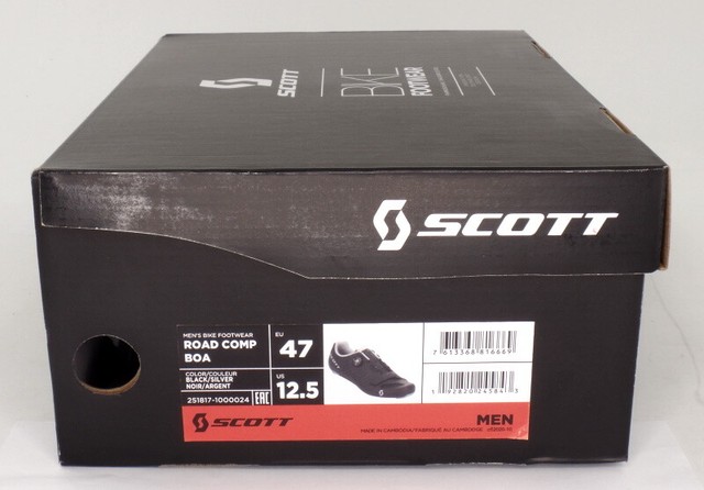 SCOTT Road Comp Boa Bike Cycling Shoes Black Men's Size 47 US / 12.5 EU for  sale online | eBay