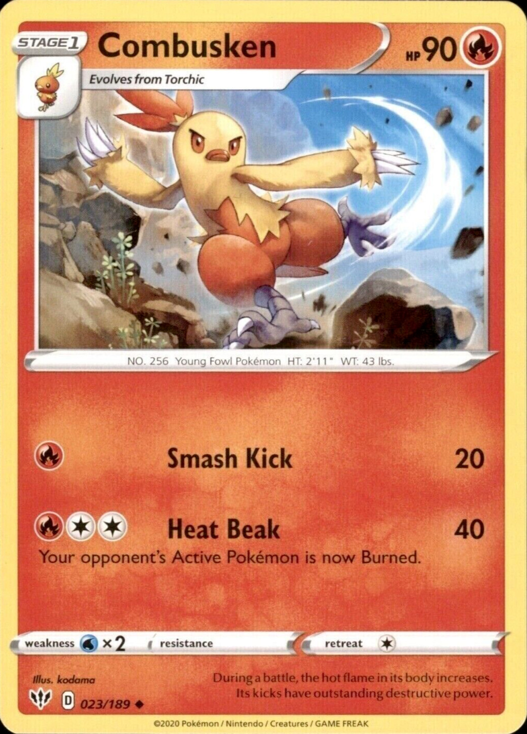 Pokemon TCG Combusken Common NM Ungraded Fast Shipping