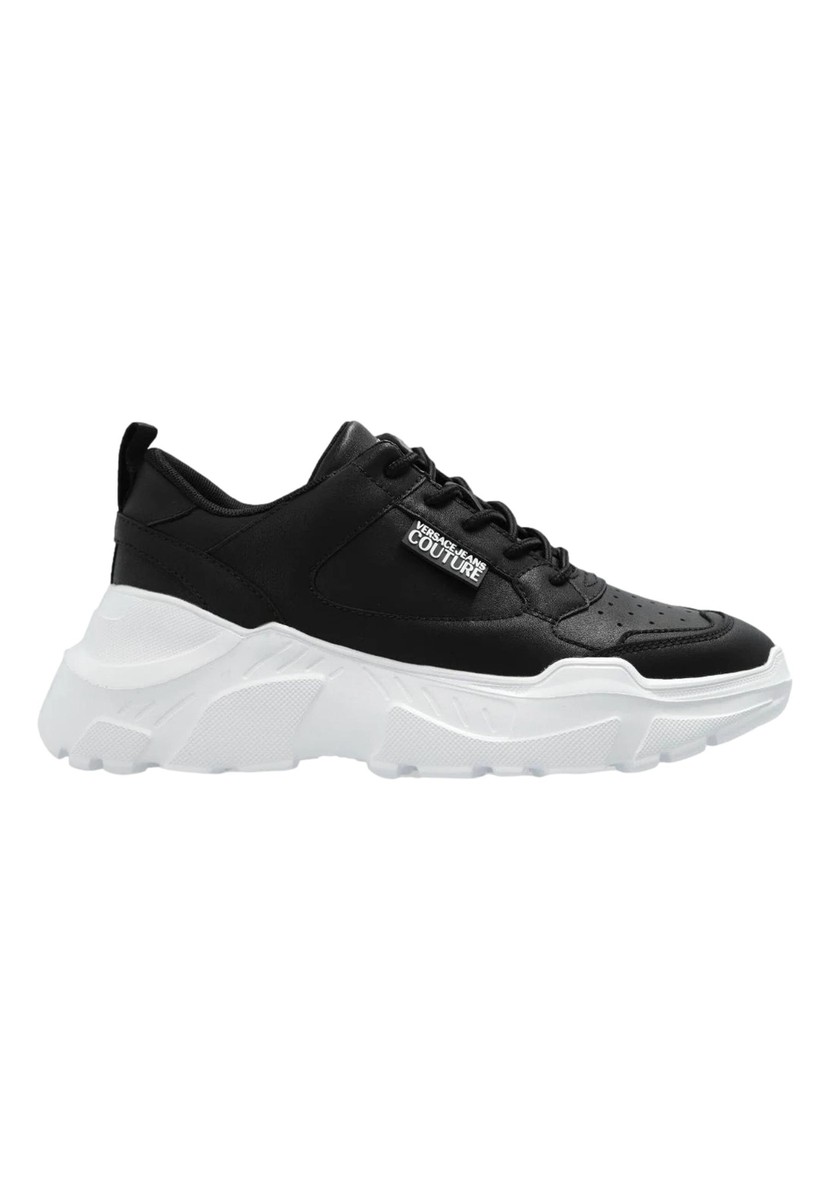NWT VERSACE JEANS COUTURE BLACK SNEAKERS SPEEDTRACK 77VA3SC2 ZP307 | eBay