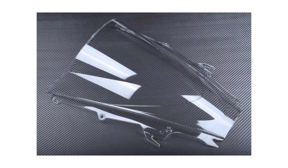 Bulle Transparente + Carbone Bleu / Saute Vent TRIUMPH DAYTONA 675 2009-2012 - Photo 3/4