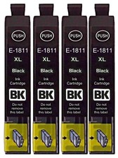 4 Black Ink Cartridges fits Epson Expression XP-225 XP-322 XP-325 XP-422 XP-415