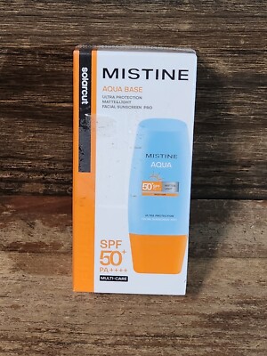 2x MISTINE Aqua Base Ultra Protection Matte & Light Facial Sunscreen SPF50 40ml