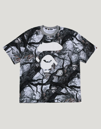 BAPE Tree Edge Camo Ape Face Relaxed Fit Tee Mens Style 1L80-109-012_S Size S