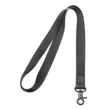 Neck Lanyard, 1 Set Long ID Badge Lanyard with Lobster Clasp, Pure Black