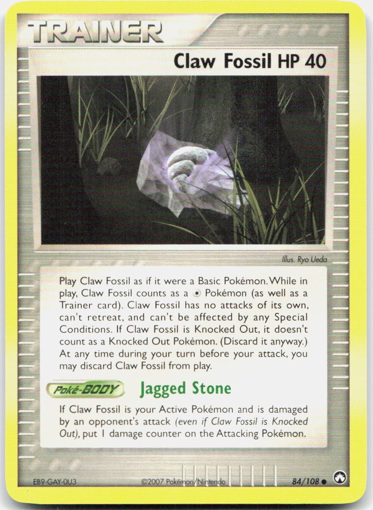 Claw Fossil 84/108 Common Power Keepers Pokemon Lightly Played