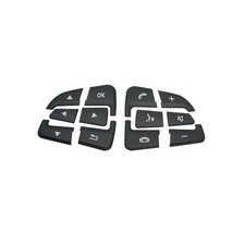 Black Car Steering Wheel Button Cover Trim Sticker lnner Decoration Compatibl...