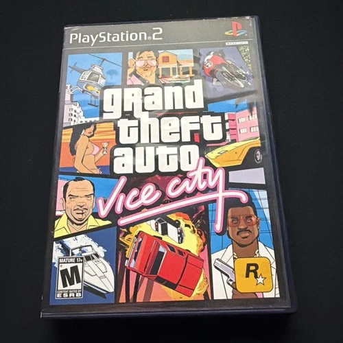 Grand Theft Auto: Vice City (Sony PlayStation 2 2002) Complete W/ Map & Poster