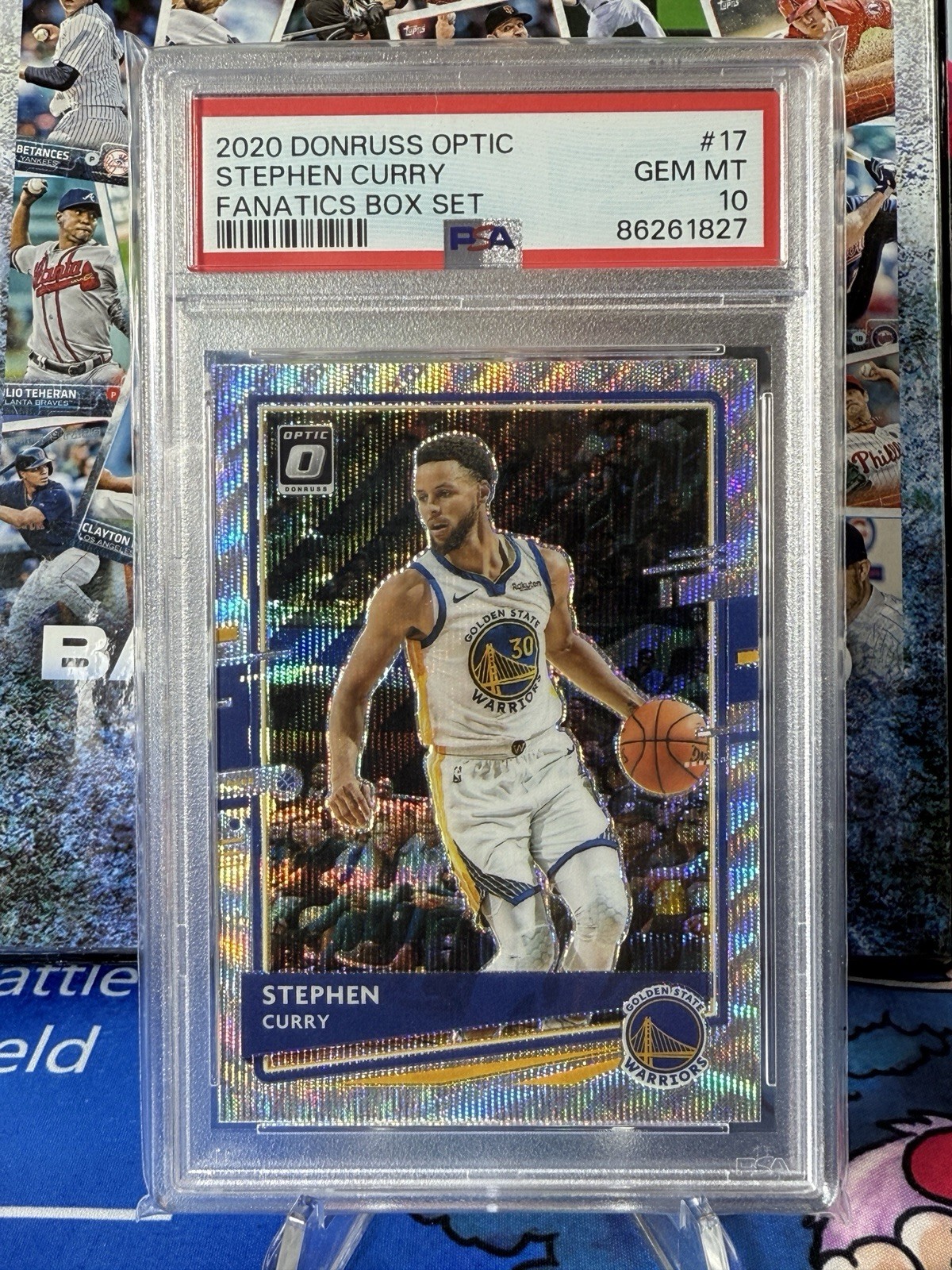 Stephen Curry 2020 Donruss Optic #17 Fanatics Box Set Prizm PSA 10 Warriors NBA