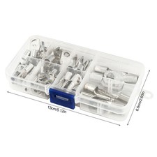 Assortment Wire Crimp Copper Lug Bare Terminal Ring Connector Gauge Kits