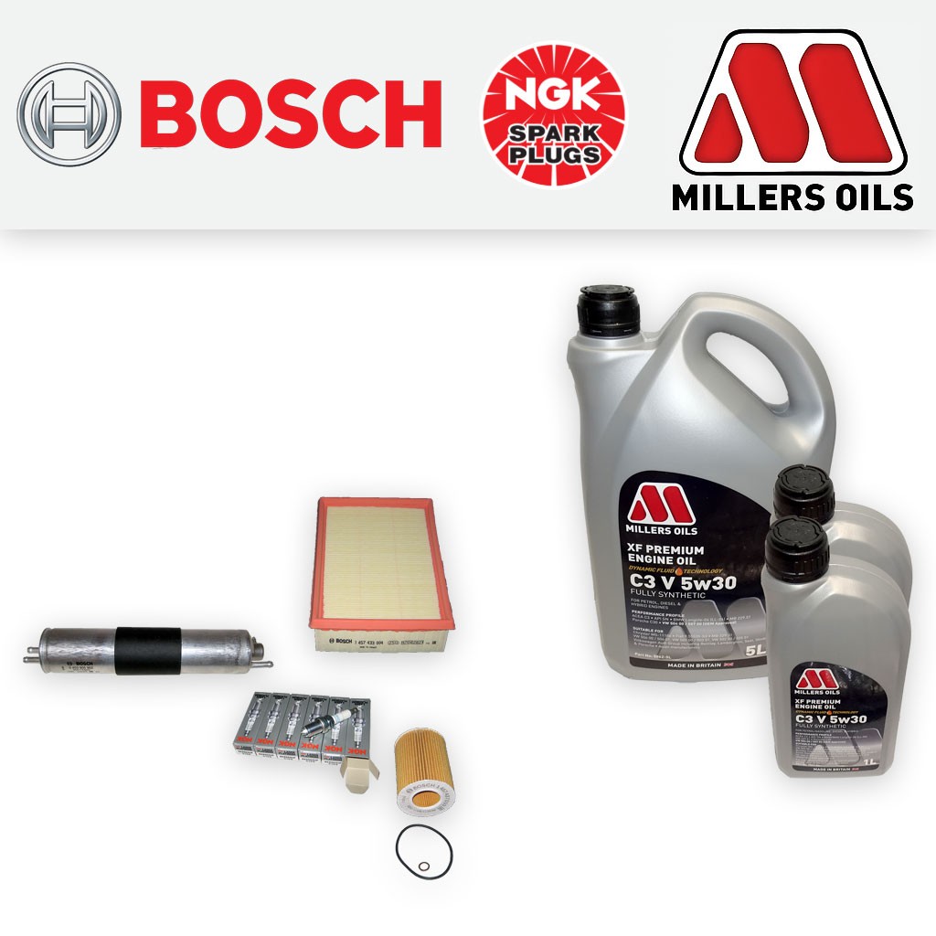SERVICE KIT for BMW Z3 2.2 OIL AIR FUEL FILTERS PLUGS +5w30 XF OIL (2000-2002)