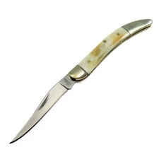 Rite Edge Bone Chili Pocket Knife Stainless Blade Bone Handle