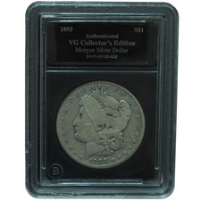 1893-O Morgan Silver Dollar Bradford Exchange Authenticated *JE