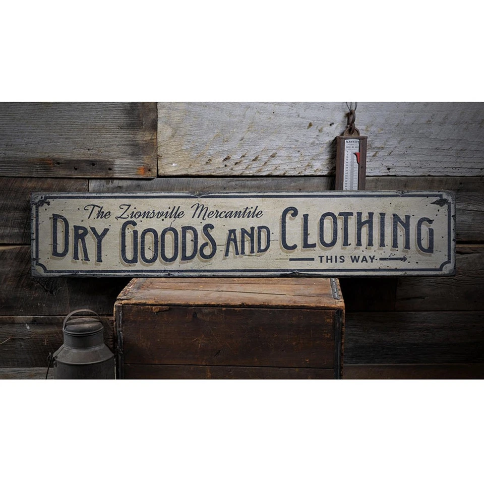 Letrero de ropa, decoración de artículos secos - letrero de madera envejecida Foto 2 de 2