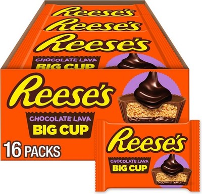 REESE'S Big Cup Chocolate Lava Peanut Butter Cups, 1.4 oz, 16 ct |  Peanut