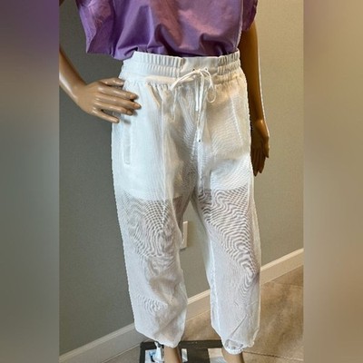 Blanc Noir Sojourner White Jogger Size M.  New With Tags