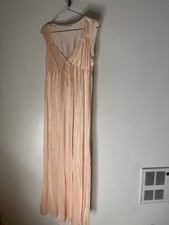 vintage diane von furstenberg Peach Nylon Ling Night Gown Size Medium