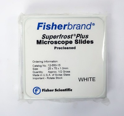 1/2 Gross Fisherbrand Superfrost Plus Microscope Slides White 12-550-15
