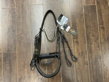 BR Weymouth Bridle Sheffield Rolled English Leather Black/Silver Full