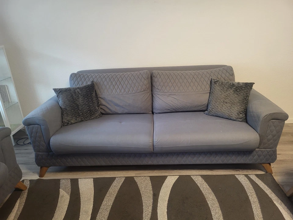 Sofa 3-2-1 mit Schlaffunktion & Couchtisch - Bild 2 von 4