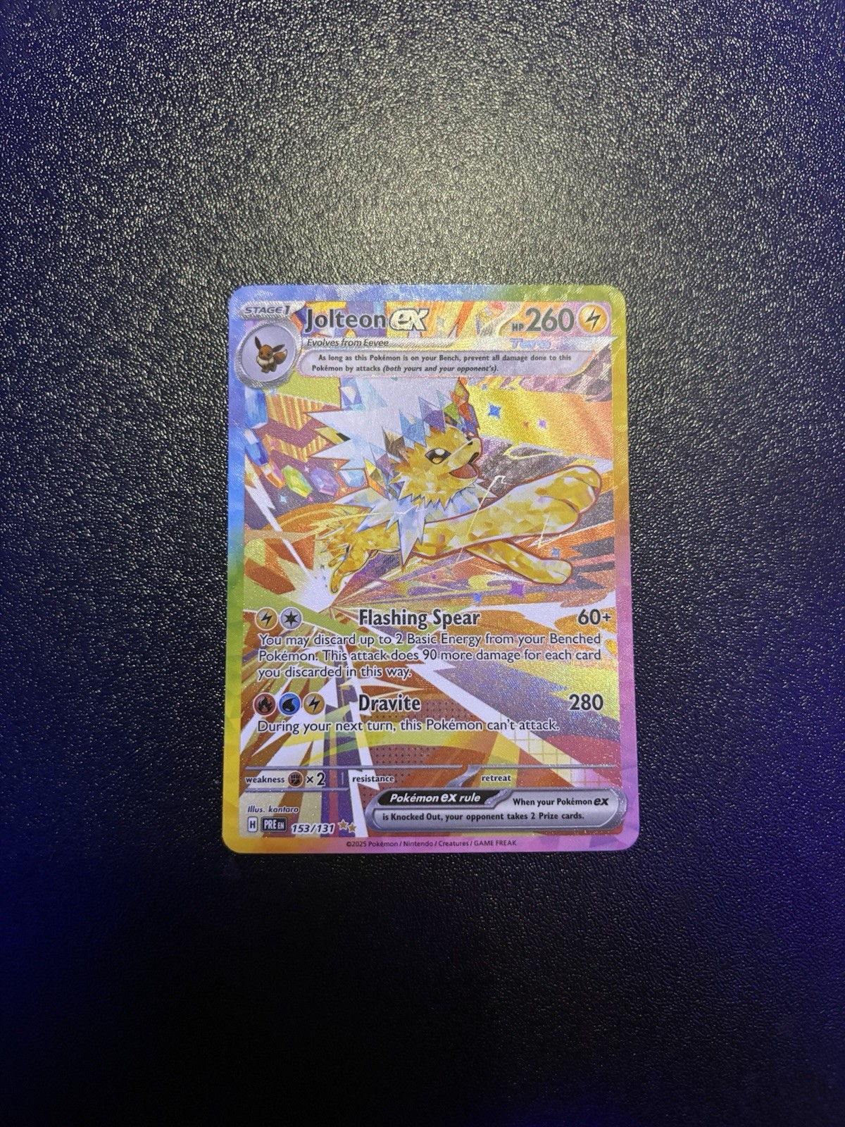 Jolteon EX Full Art Sir 153/131 Prismatic Evolutions - Pokemon 🔥