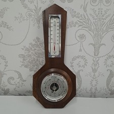 Vintage SB Compensated Anderoid Barometer Banjo Shaped Needs Attention