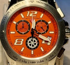 SWISS LEGEND  SL-80040-02S ORIGINAL SPRINT RACER CHRONO ORANGE DIAL