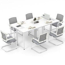 Heavy Duty Metal Frame Set of 4 Conference Laptop Tables for Combined Use