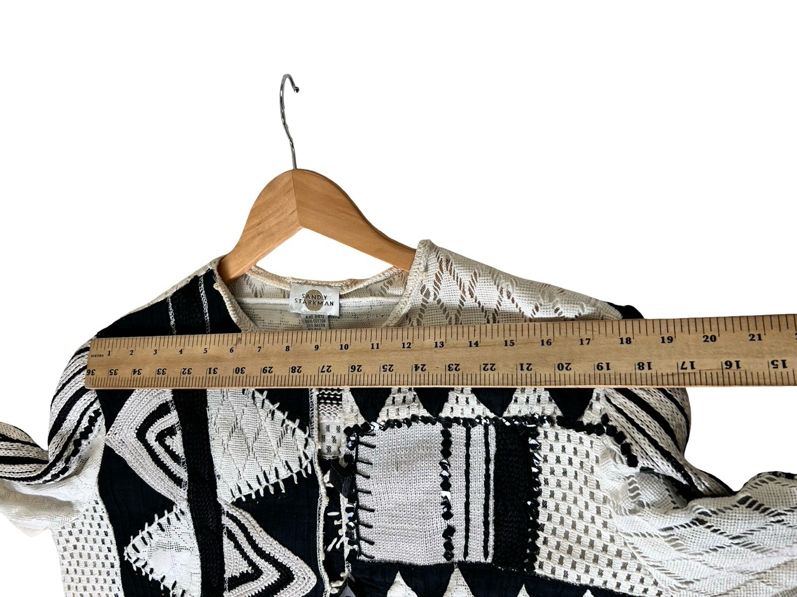 Sandy Starkman Bold Patchwork Cardigan Jacket Sz … - image 20