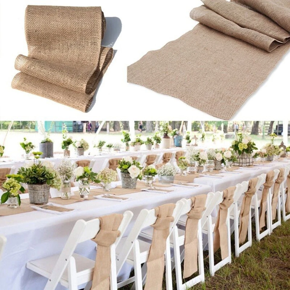 Wedding Decor Table Runners 30*275cm Imitated Linen Lightweight Practical - Image 2 of 4