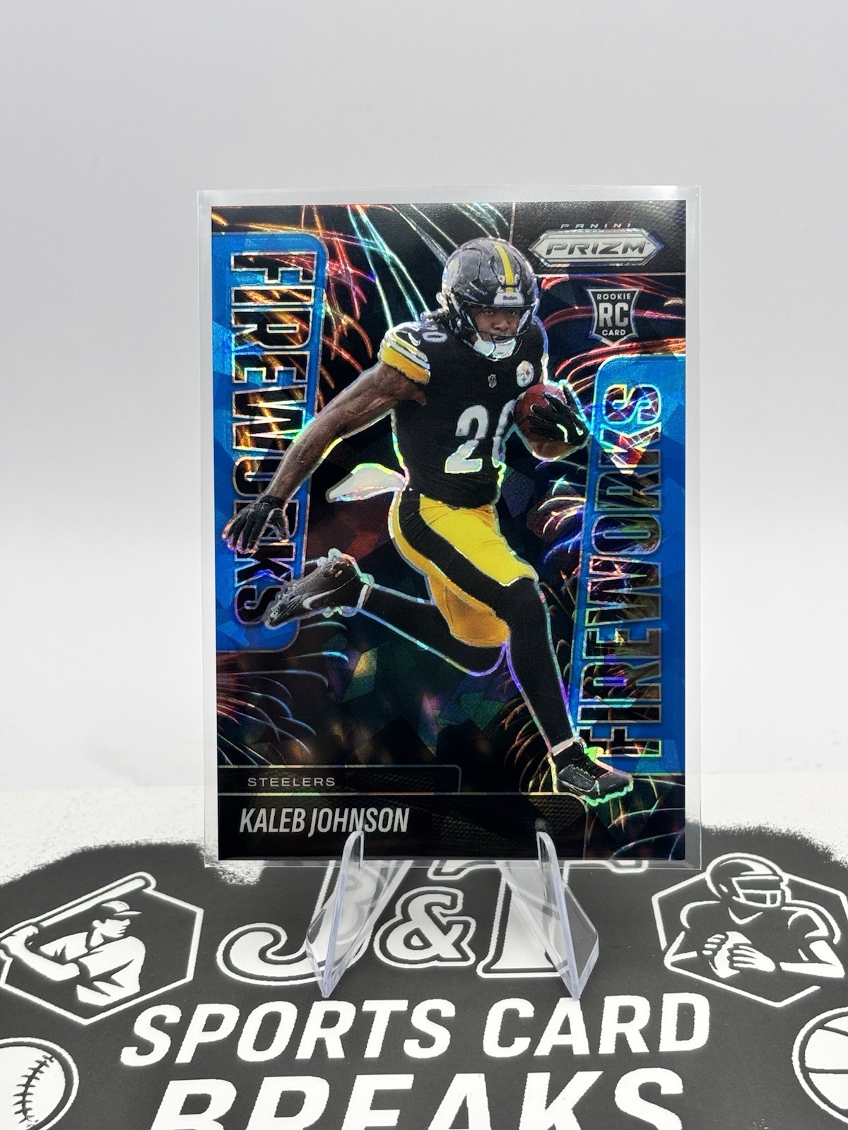 🔥KALEB JOHNSON RC FIREWORKS 18/99 STEELERS 2025 Panini Prizm Football🔥