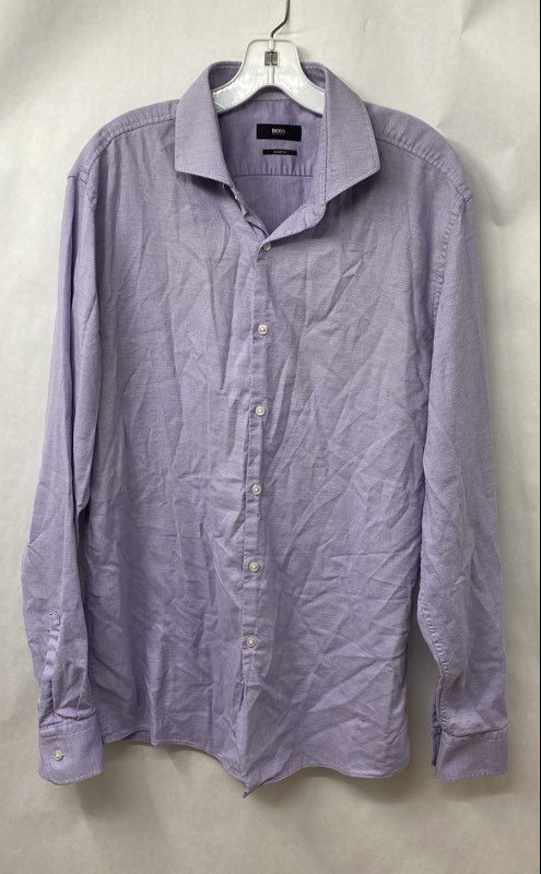 Hugo Boss Men's Purple Dress Shirt - Size 17 1/2
