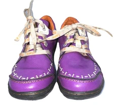 TMA EYES W US size 7 Original Shoes Lace Up Purple Leather