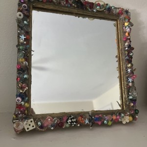 Mirror Decorative Made From Beads