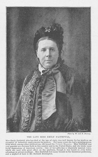 EMILY FAITHFULL English women's rights activist - Antique Print