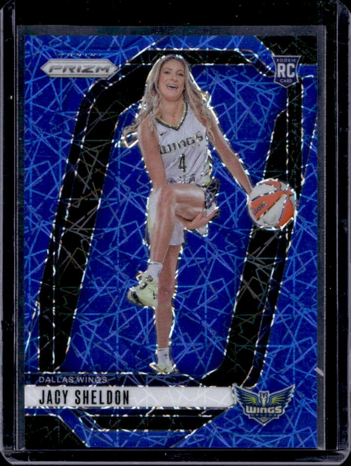 2024 Panini WNBA Prizm Jacy Sheldon RC Blue Velocity Rookie #141 Wings