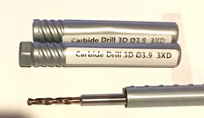 2 New 3.9mm x 24mm LOC x 66mm OAL 6 mm Shank Solid Carbide Drill Bits