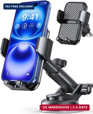 3-in-1 Car Phone Holder 122 LBS Strongest Suction  Stable Clamp Arm 360  Adju