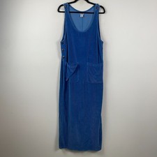 Kiko Comfortable Clothing Corduroy Maxi Dress Size Small Pockets Sleeveless