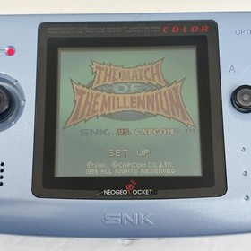 Neo Geo Pocket Color SNK Platinum Blue Handheld Console with Game Tested & Works