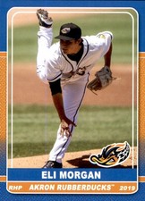 2019 Akron RubberDucks Grandstand #20 Eli Morgan Rancho Palos Verdes California