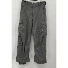 Burton Snowboard Ski Pants Kids XL Gray Cargo Insulated Waterproof