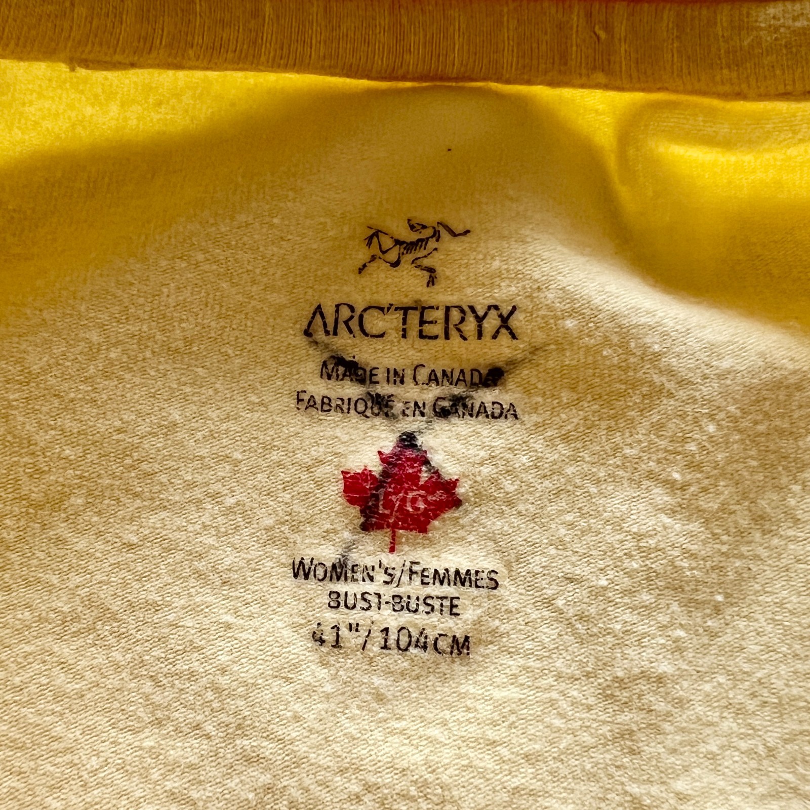 Arc'teryx Maglione Donna Manica Lunga Top Camicia Gialla Tg S Activewear Pls Leggi