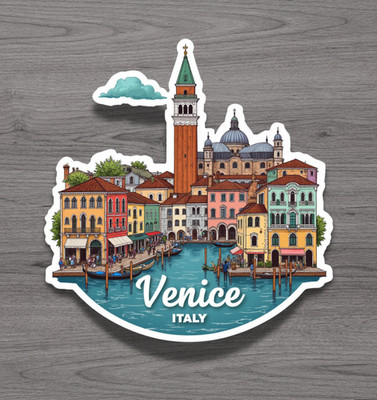 Venice Italy Fridge Magnet or Laptop Sticker