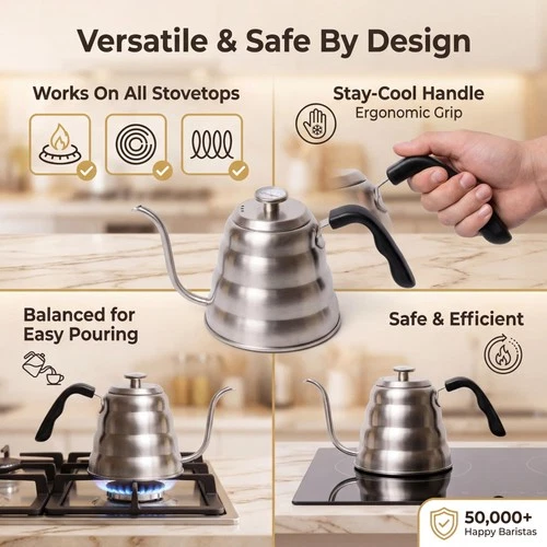Barista Warrior Pour Over Coffee Kettle - Thumbnail 5
