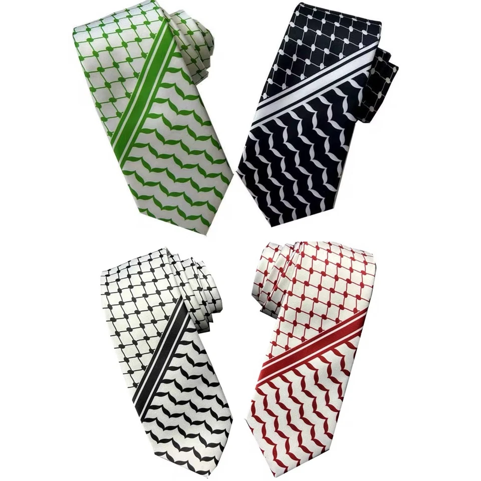 Keffiyeh Palestine Tie Hatta Kufiya Arab Necktie (4 Colors/Styles) - Image 3 of 4