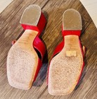 $795 Sergio Rossi Red Patent Leather Slides Size 37.5 EU, 7-7.5 US Made In Italy — photo 10