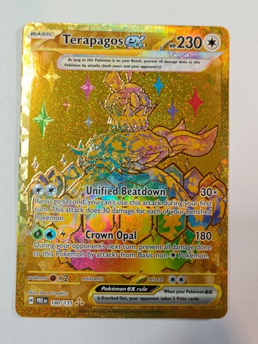 🔥Pokemon TCG Terapagos ex 180/131 SV Prismatic Evolutions Hyper Rare Holo EN📈